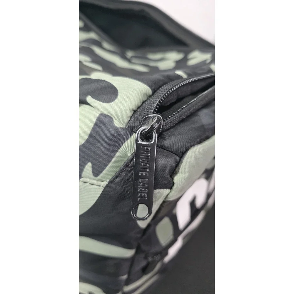RARE‎ Private Label Duffle TRAVEL BAG Limited Edition Black Green Camo Full Size
